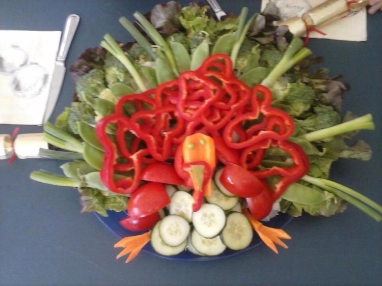 Salad picture of a turkey